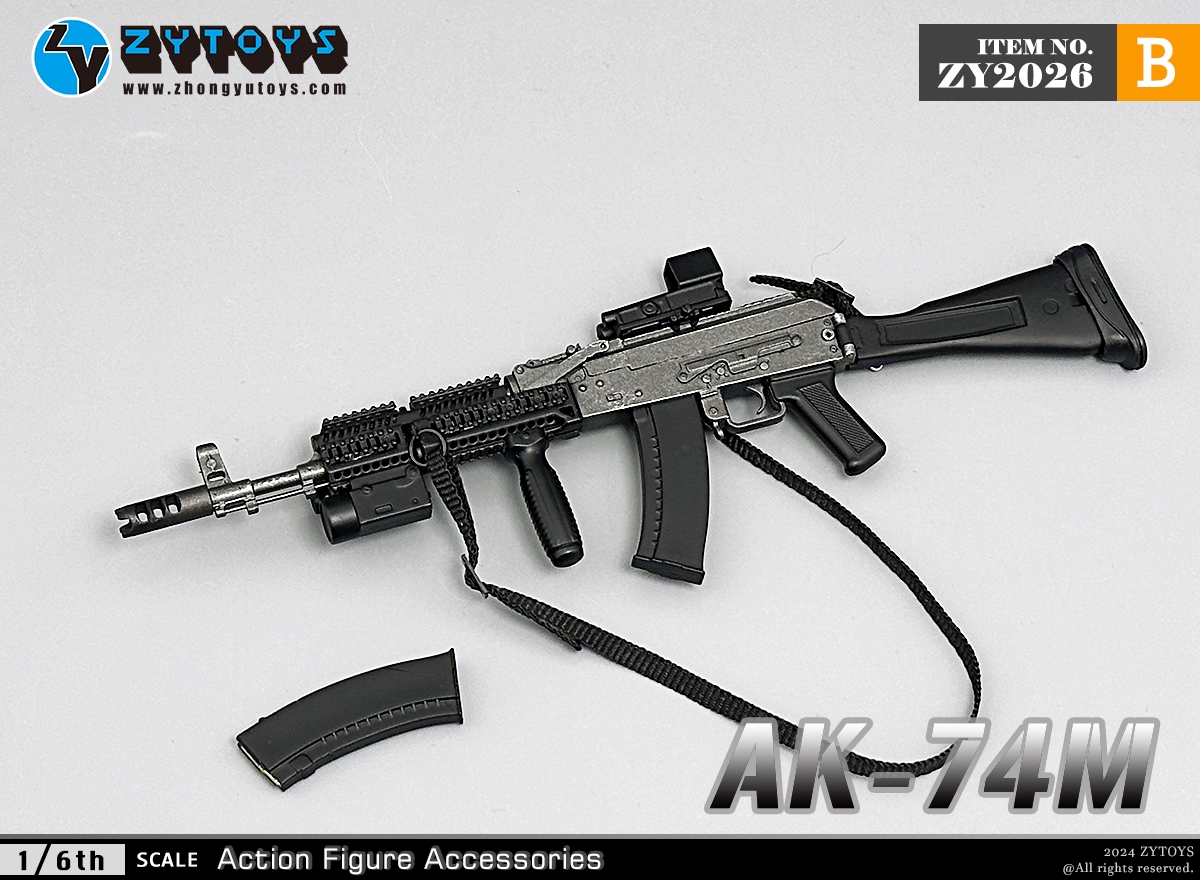 ZYTOYS 1/6 ZY2026 AK74M突击步枪 模型系列(图10)