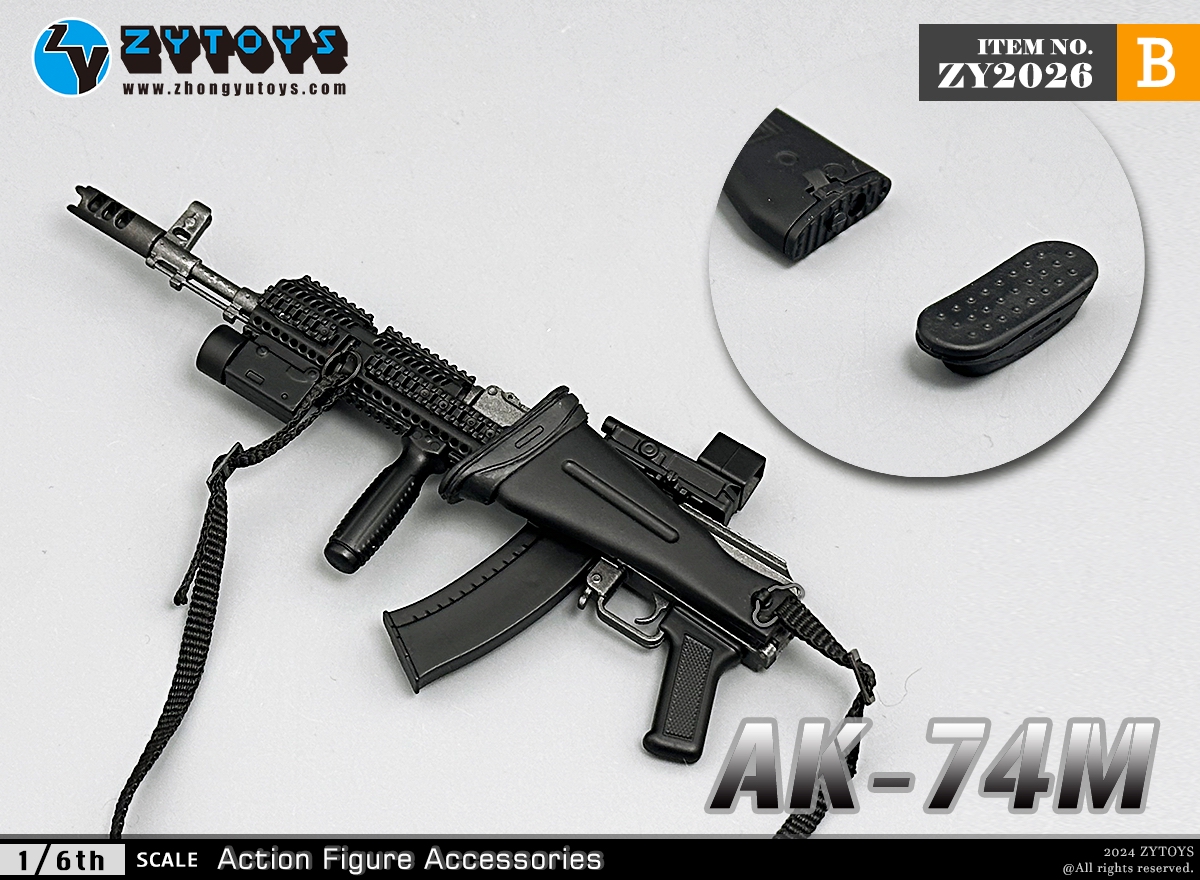 ZYTOYS 1/6 ZY2026 AK74M突击步枪 模型系列(图11)