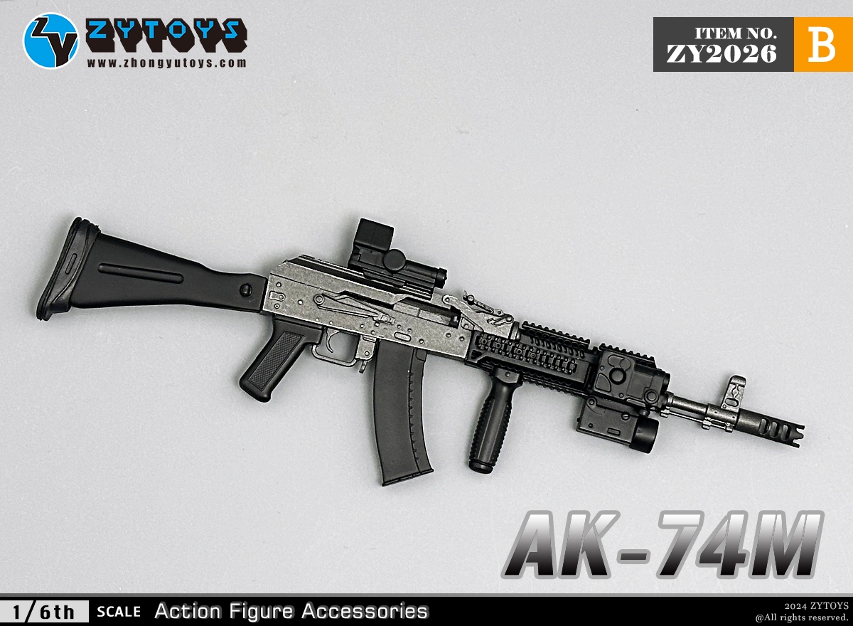 ZYTOYS 1/6 ZY2026 AK74M突击步枪 模型系列(图9)