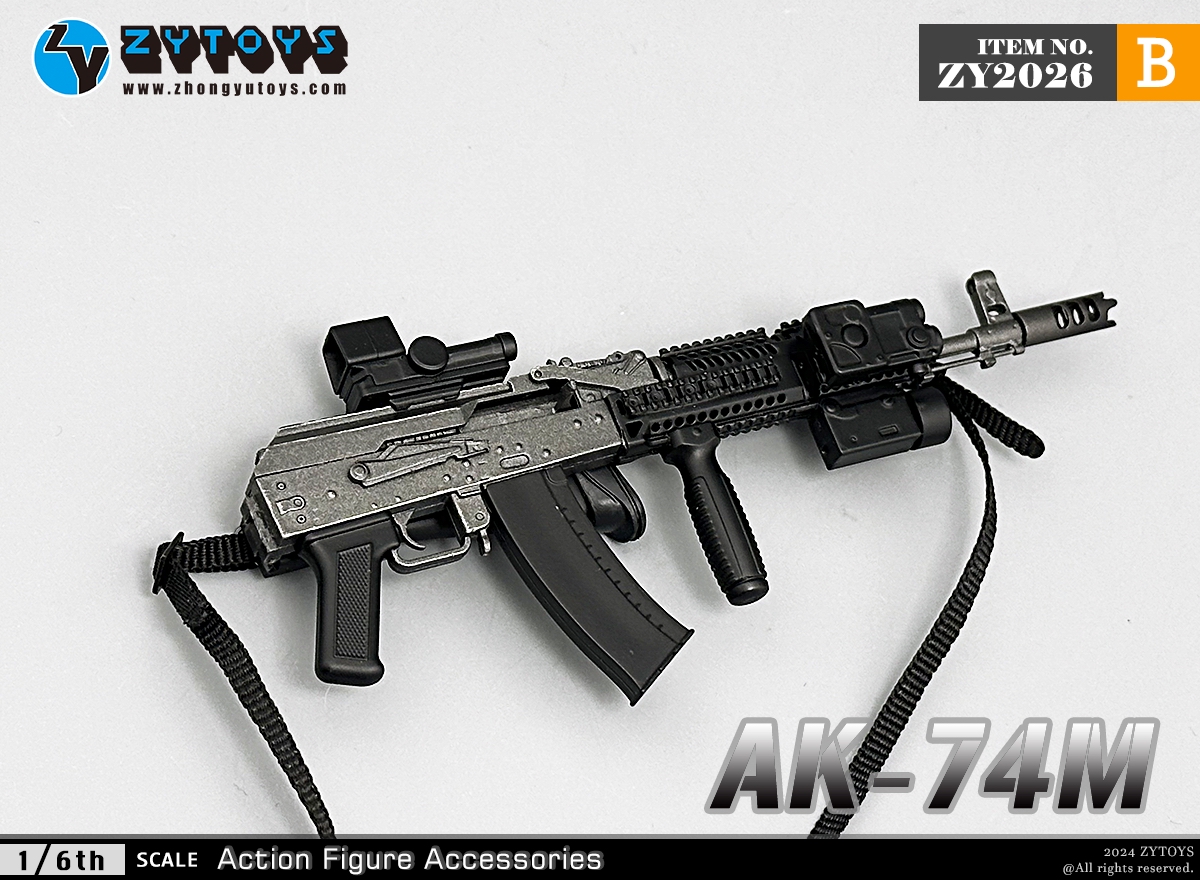 ZYTOYS 1/6 ZY2026 AK74M突击步枪 模型系列(图12)
