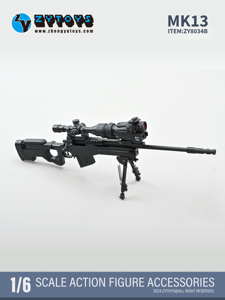 ZYTOYS 1/6 MK13 狙击步枪 模型 ZY8034B(图1)