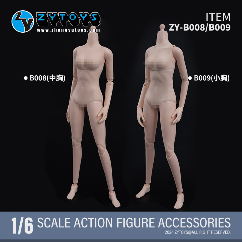 ZYTOYS女素体1/6 半包胶女素体 白肤