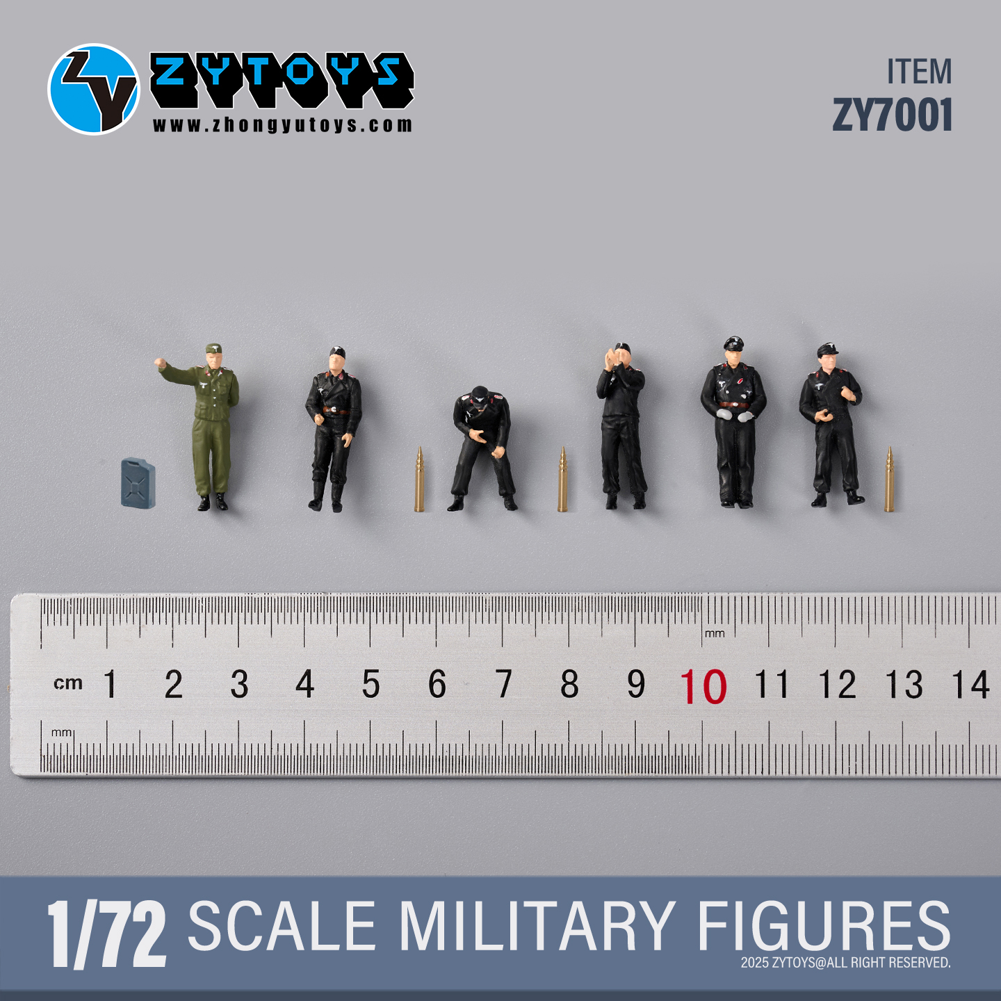 ZY7001WWII二战1/72合金兵人（德军）套装