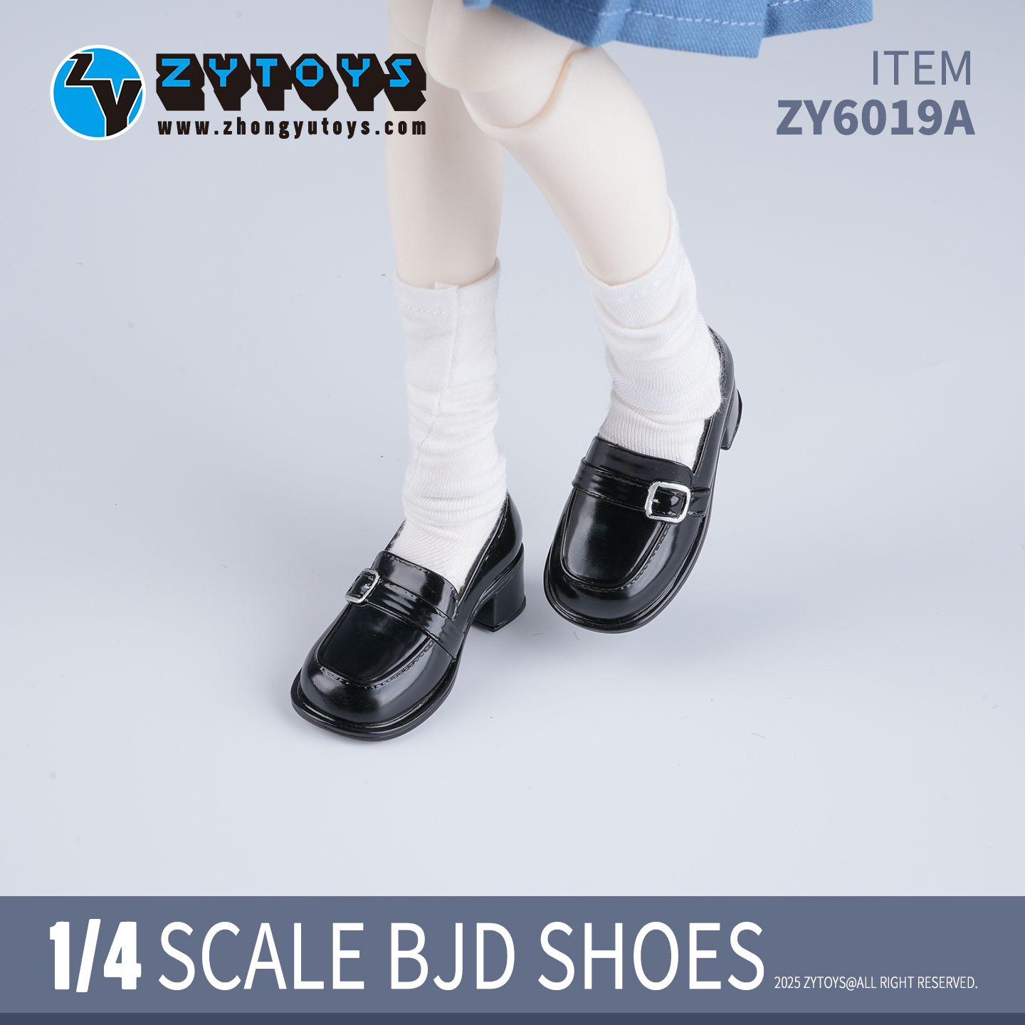 ZY6019 四分BJD乐福鞋制服鞋娃鞋(图3) 03主图_上脚A.jpg