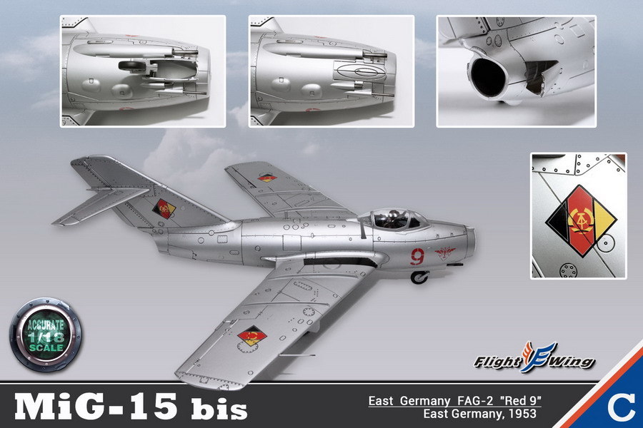 Flight Wing 1/18 MIG-15 歼6飞机模型资料(4个颜色)(图9)