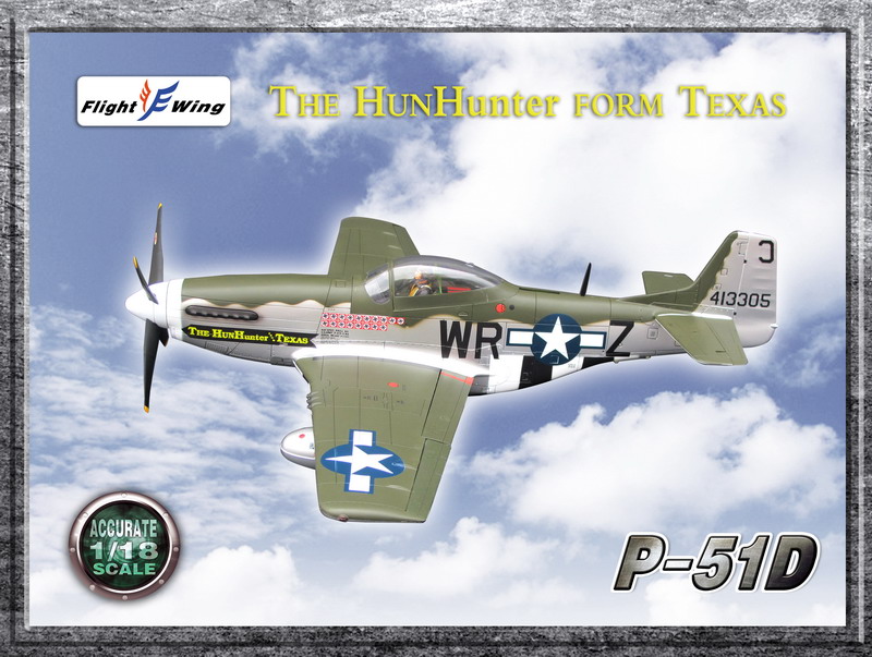 Flight Wing 1/18 P51D P51 战斗机飞机模型(2个颜色)(图19)
