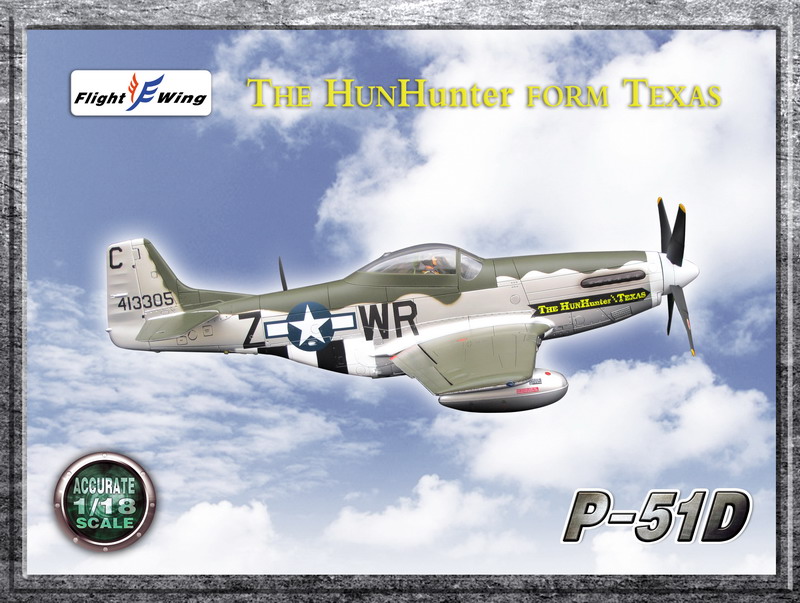 Flight Wing 1/18 P51D P51 战斗机飞机模型(2个颜色)(图17)