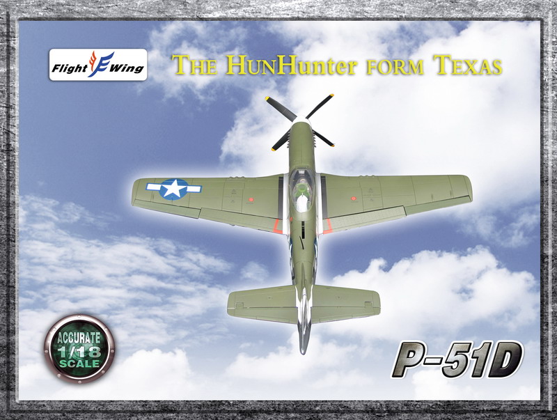 Flight Wing 1/18 P51D P51 战斗机飞机模型(2个颜色)(图21)