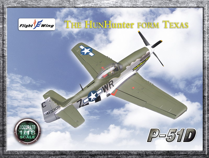 Flight Wing 1/18 P51D P51 战斗机飞机模型(2个颜色)(图18)