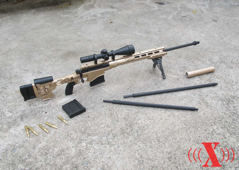 1/6 MSR 狙击枪 塑料 模型 香槟色 X-004A(图4)