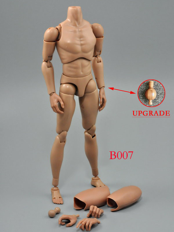 B007 男款 固定脖子 加高 窄肩 1/6 素体 BODY(图2)