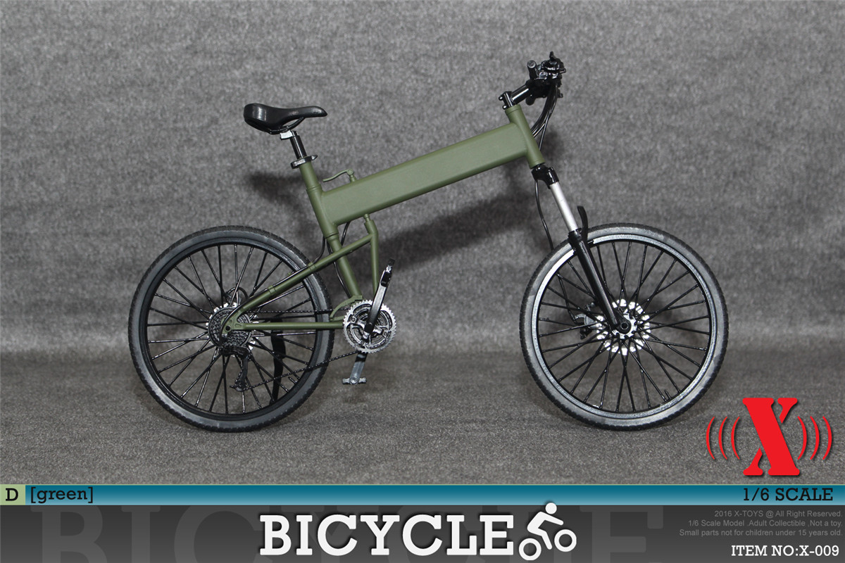 1/6模型 折叠单车 塑料模型 自行车 X-009 四款色(图2)