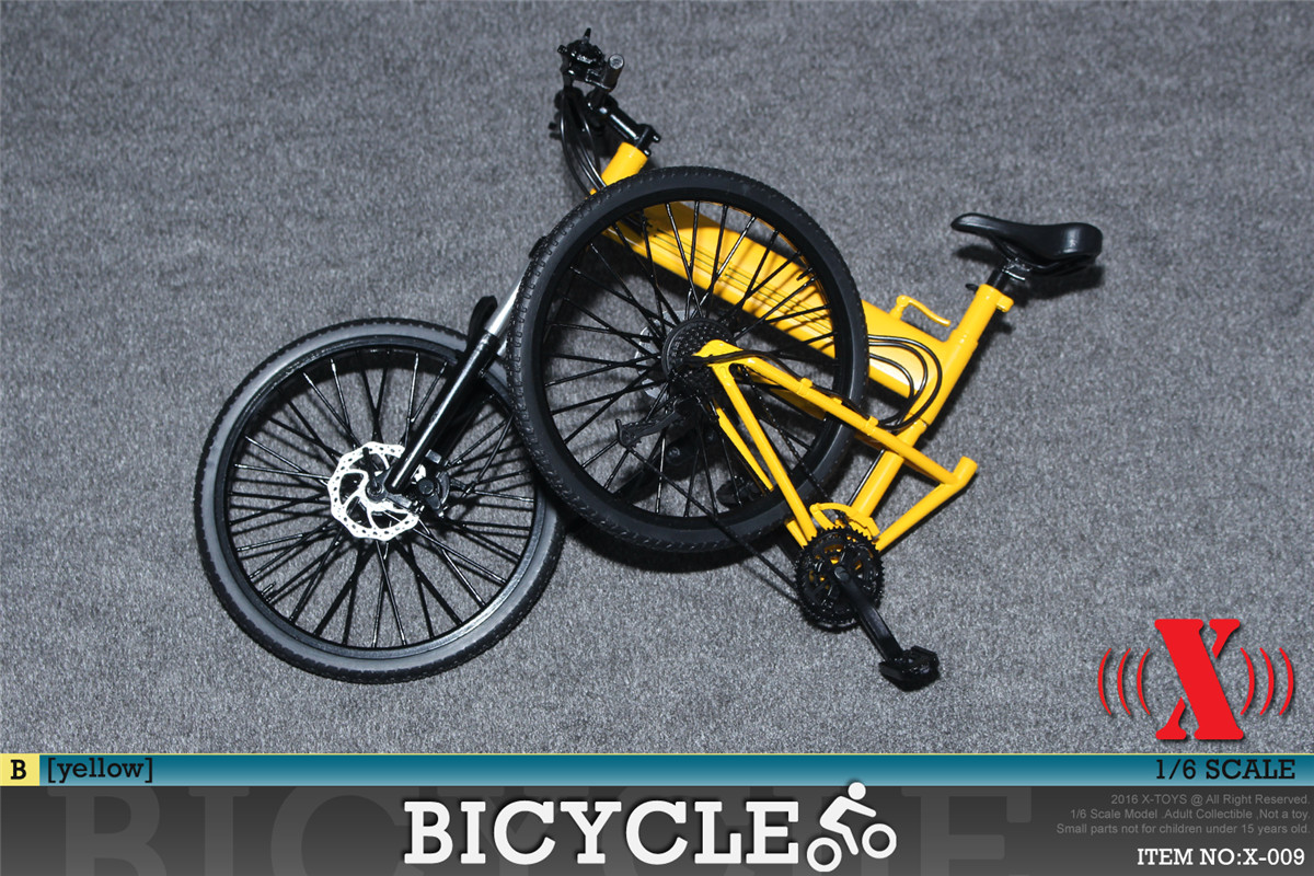 1/6模型 折叠单车 塑料模型 自行车 X-009 四款色(图6)