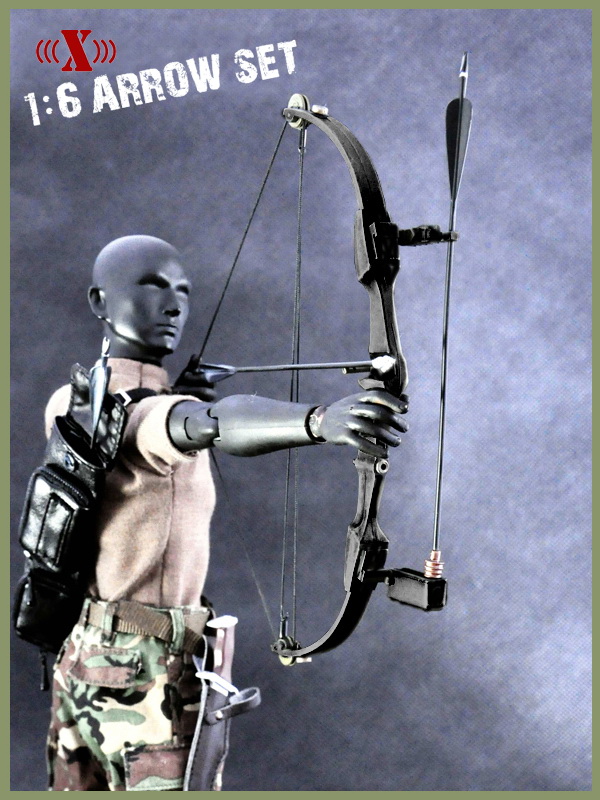 黑色 塑料 弓箭 套装 兰博 1/6 模型(图12)