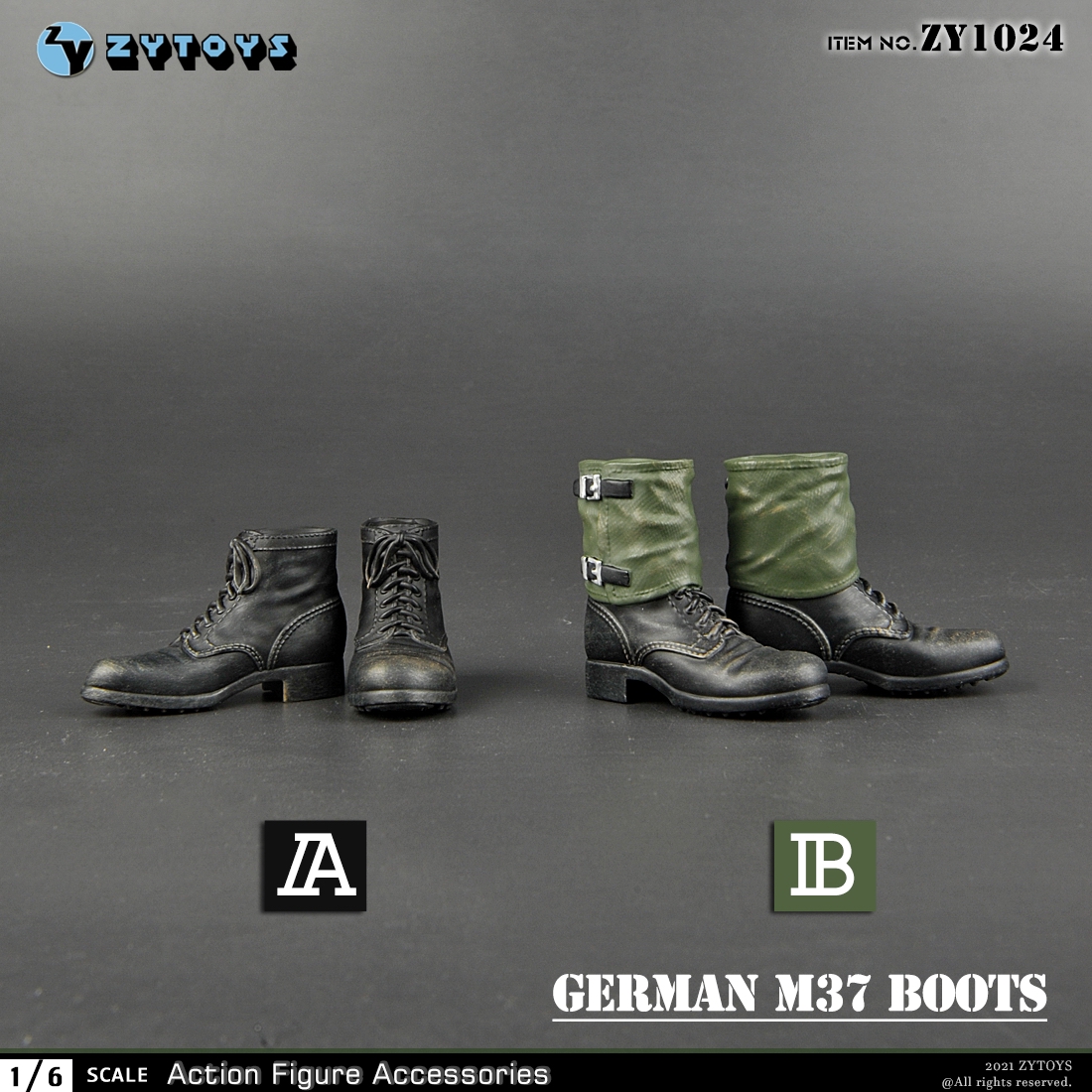 ZYTOYS 1/6 ZY1024 德军 M37靴 2款 兵人模型(图1)