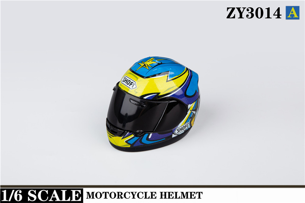 ZY3014 新款1/6摩托车头盔（3色）(图3)
