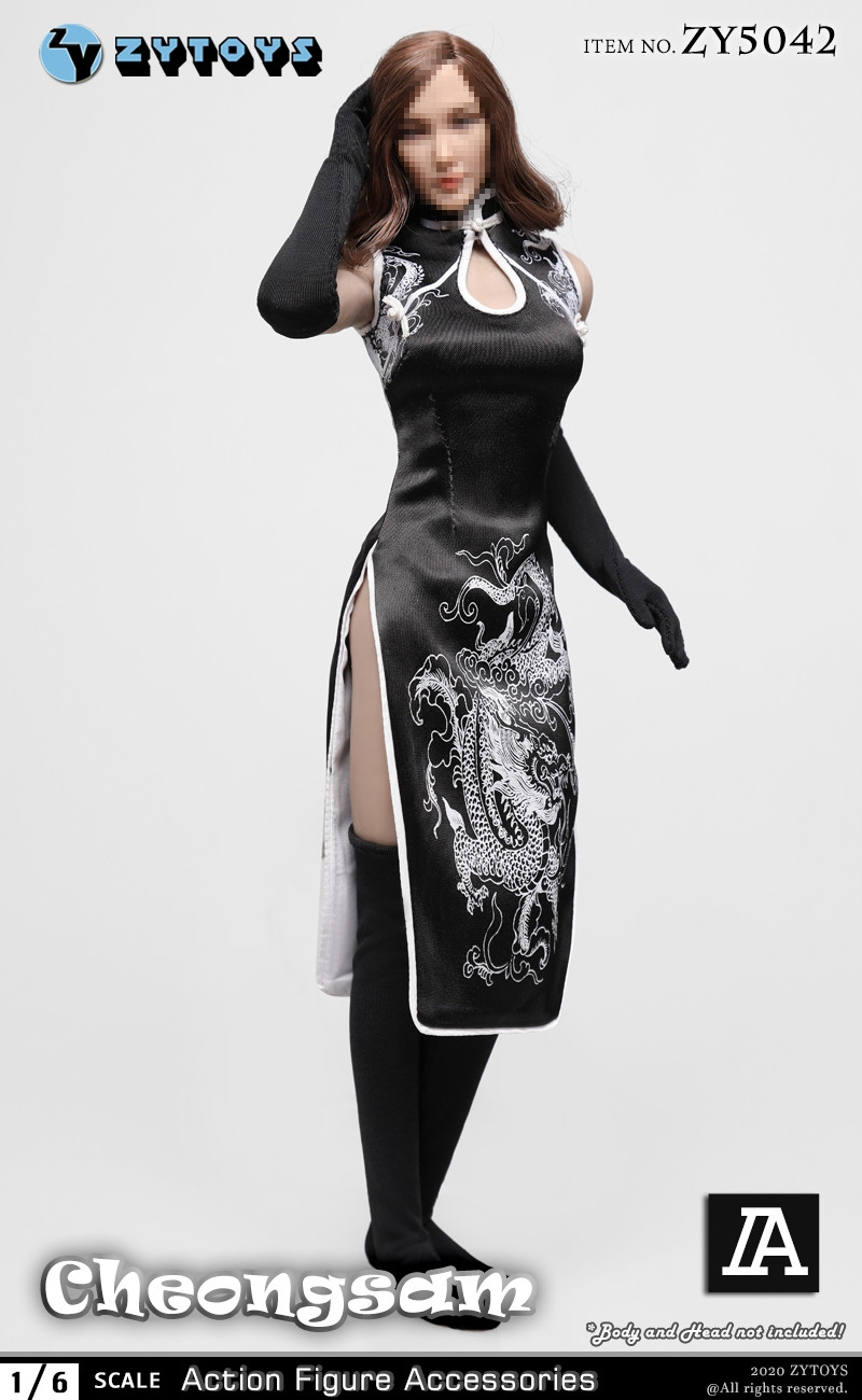 ZY5042—1/6 女款 龙纹旗袍套装(图1)