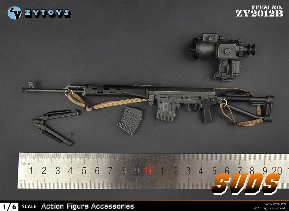 ZYTOYS 1/6 ZY2012A/B SVD&SVDS 狙击 兵人模型(图15)