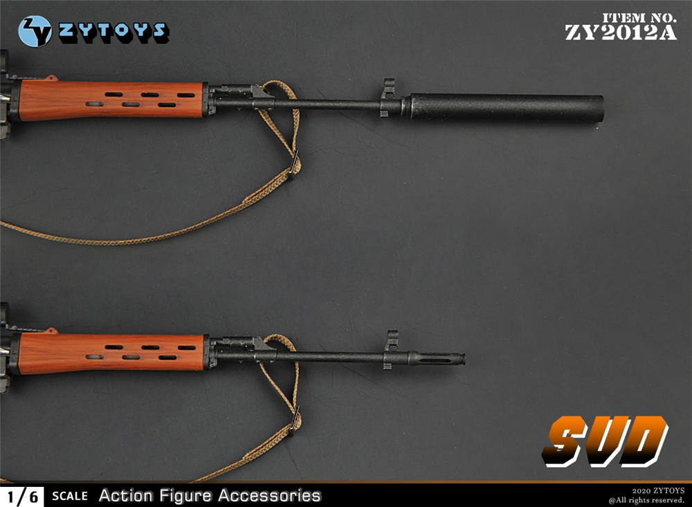 ZYTOYS 1/6 ZY2012A/B SVD&SVDS 狙击 兵人模型(图8)