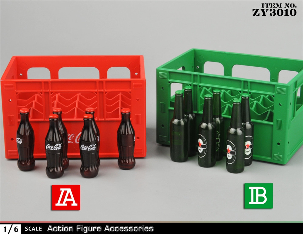 ZY3010A/B 2款 1/6 汽水以及啤酒 套装 模型(图1)