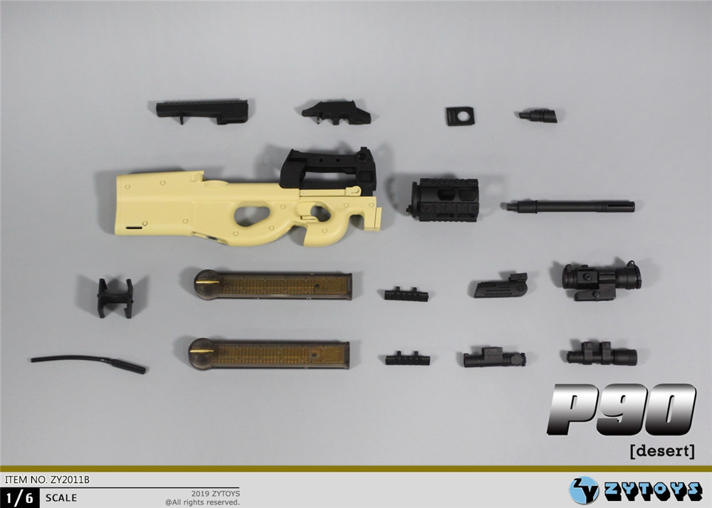 ZYTOYS 1/6 P90 模型 ZY2011 (2款）(图1)