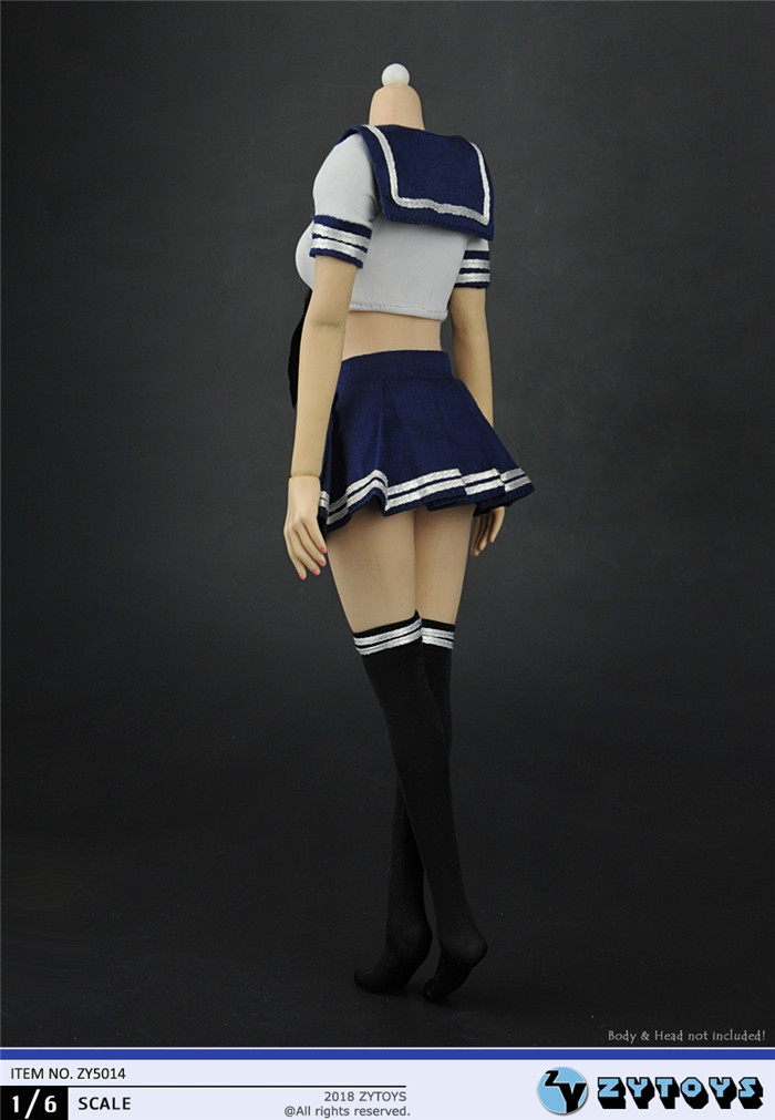 ZYTOYS 1/6 女装 露脐短裙水手装 ZY5014(图6)