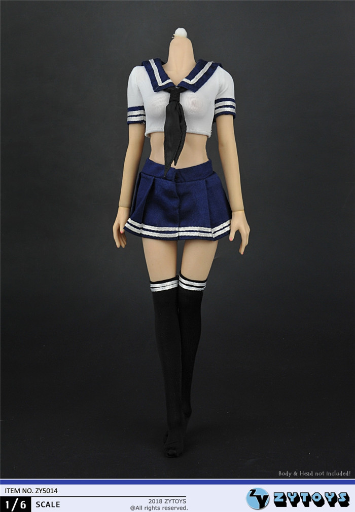 ZYTOYS 1/6 女装 露脐短裙水手装 ZY5014(图8)