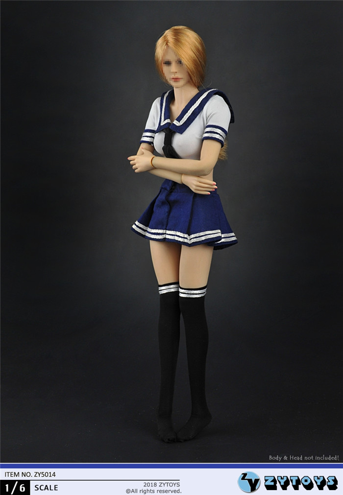 ZYTOYS 1/6 女装 露脐短裙水手装 ZY5014(图2)