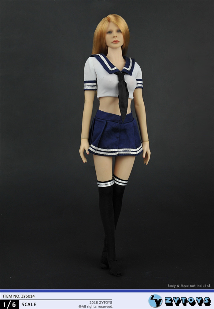 ZYTOYS 1/6 女装 露脐短裙水手装 ZY5014(图7)