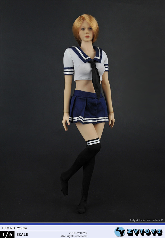 ZYTOYS 1/6 女装 露脐短裙水手装 ZY5014(图4)