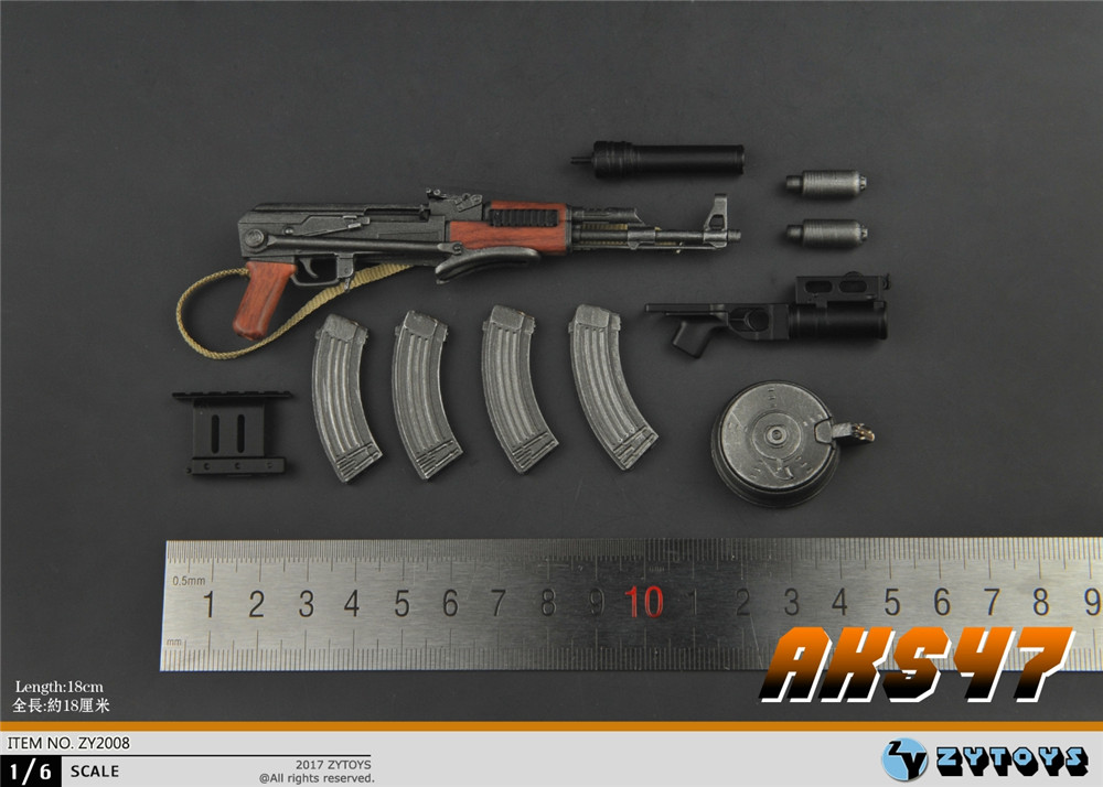 ZYTOYS 1/6 折叠托 AK47 模型 ZY2008(图1)