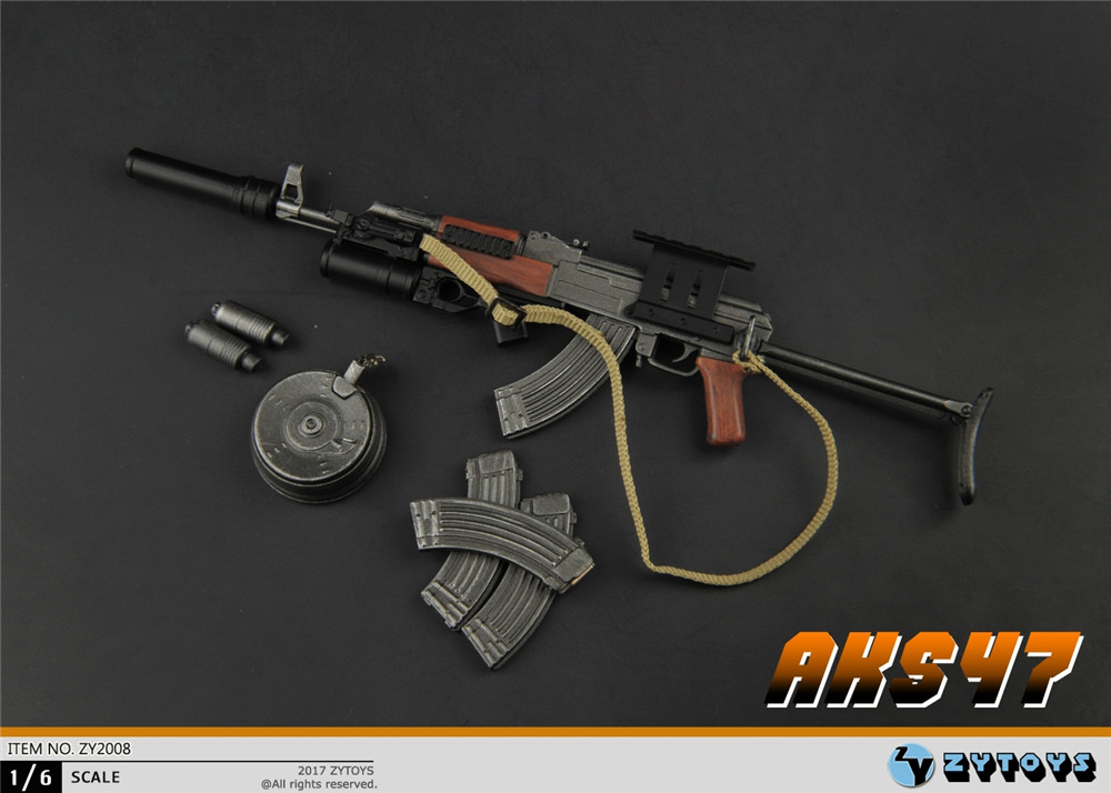 ZYTOYS 1/6 折叠托 AK47 模型 ZY2008(图2)