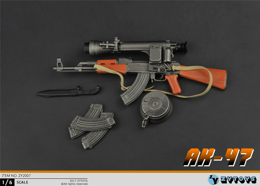 ZYTOYS 1/6 固定托 AK47 模型 ZY2007(图2)