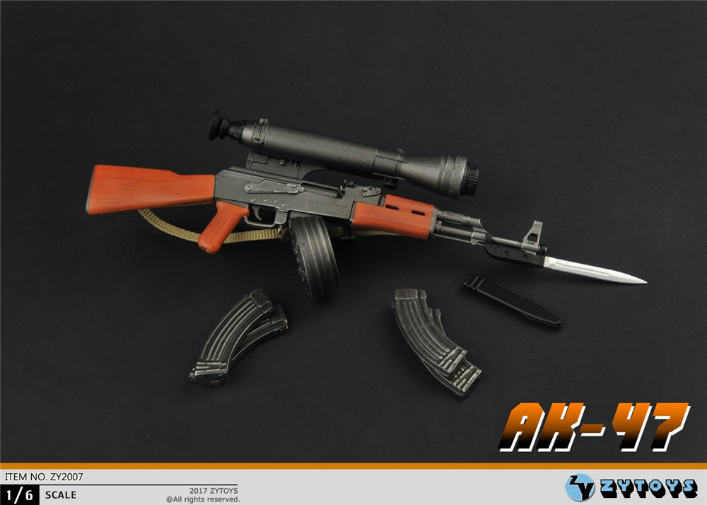 ZYTOYS 1/6 固定托 AK47 模型 ZY2007(图5)