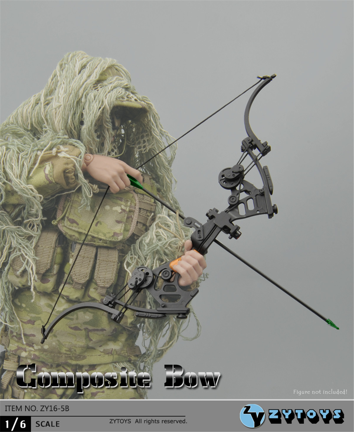 ZYTOYS - 1/6 复合弓 绿色箭头版/Composite Bow (ZY16-5B)(图1)