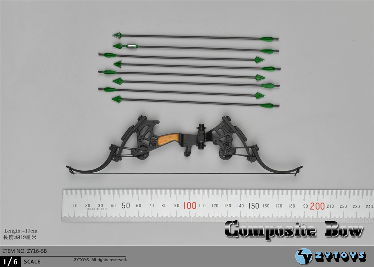 ZYTOYS - 1/6 复合弓 绿色箭头版/Composite Bow (ZY16-5B)(图5)