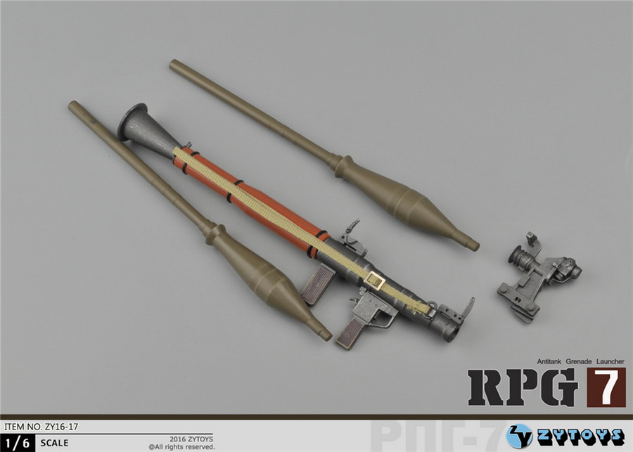 ZYTOYS - 1/6 RPG-7 反坦克火箭筒-木纹色隔热罩 (ZY16-17)(图5)