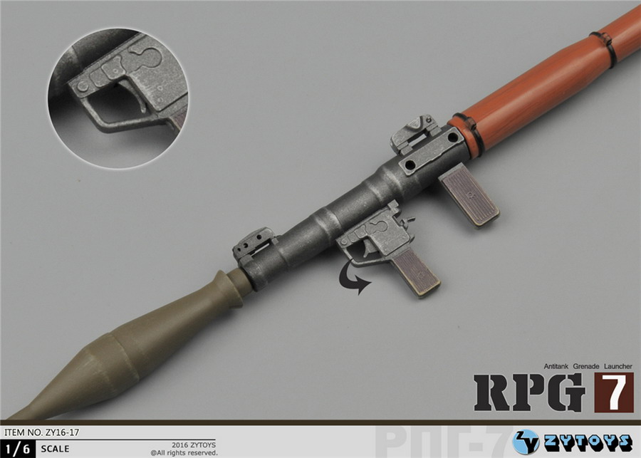 ZYTOYS - 1/6 RPG-7 反坦克火箭筒-木纹色隔热罩 (ZY16-17)(图1)