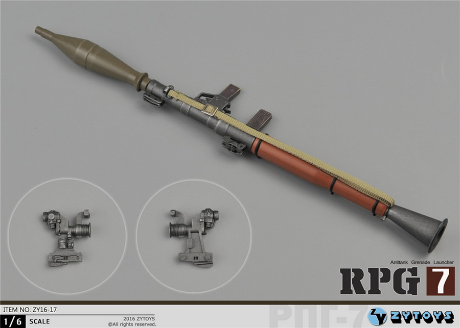ZYTOYS - 1/6 RPG-7 反坦克火箭筒-木纹色隔热罩 (ZY16-17)(图4)