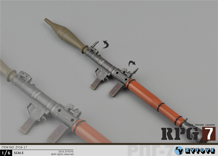 ZYTOYS - 1/6 RPG-7 反坦克火箭筒-木纹色隔热罩 (ZY16-17)(图2)