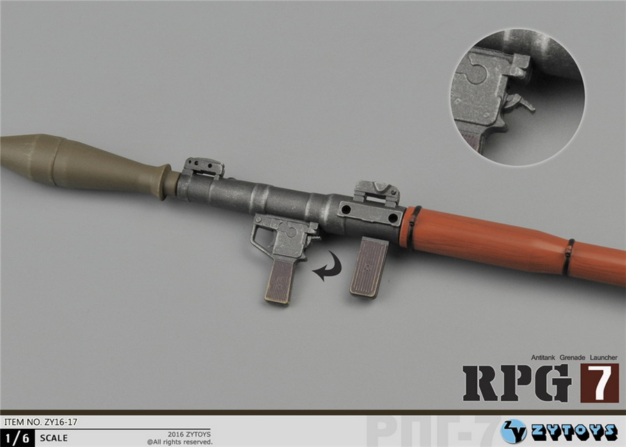 ZYTOYS - 1/6 RPG-7 反坦克火箭筒-木纹色隔热罩 (ZY16-17)(图3)