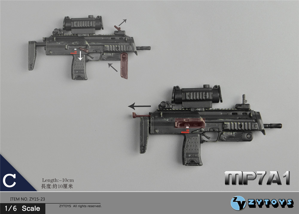 ZYTOYS - 1/6 MP7A1冲锋枪系列 三款 ZY15-23(图7)