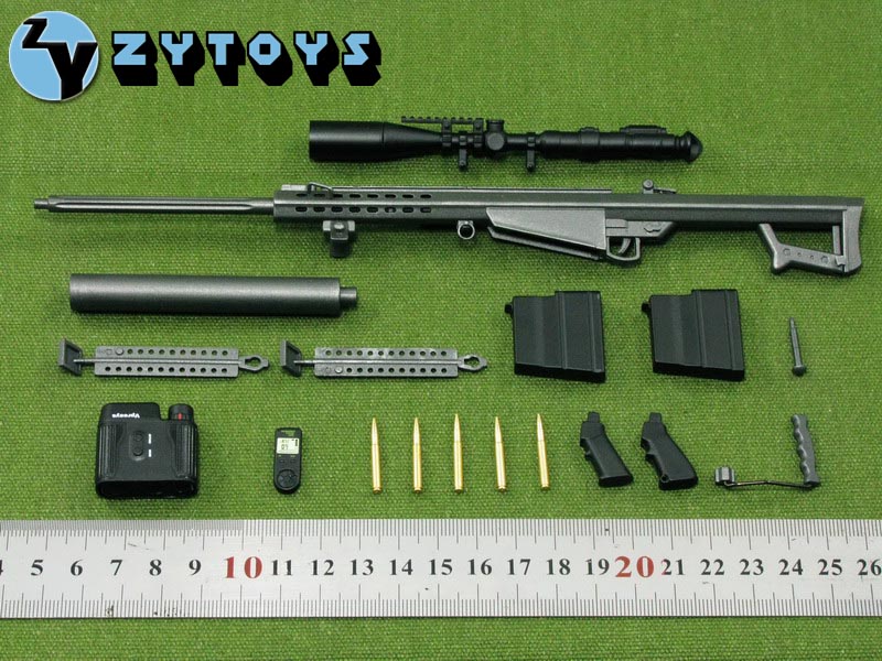 ZYTOYS -1/6 M82A1 消声器版 黑铁色 (ZY8012)(图1)
