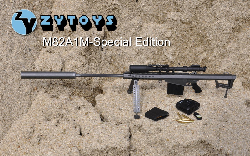 ZYTOYS -1/6 M82A1 消声器版 黑铁色 (ZY8012)(图7)