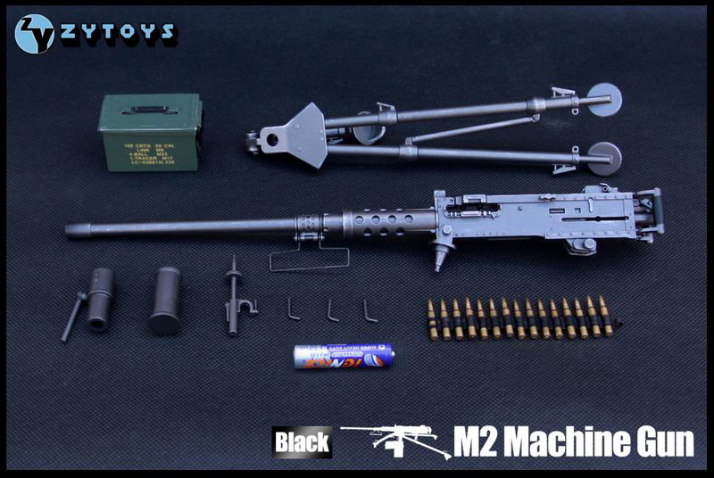 ZYTOYS－1/6模型 M2勃朗宁重机枪 黑色 ZY8031A(图3)