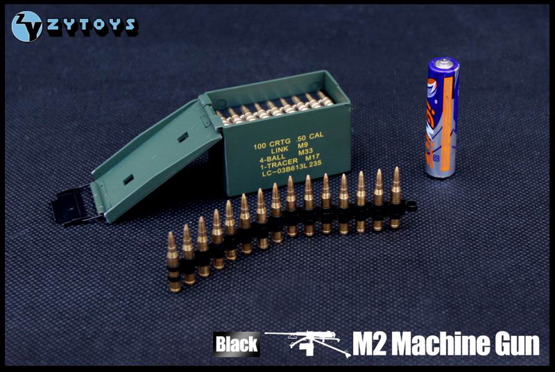 ZYTOYS－1/6模型 M2勃朗宁重机枪 黑色 ZY8031A(图4)