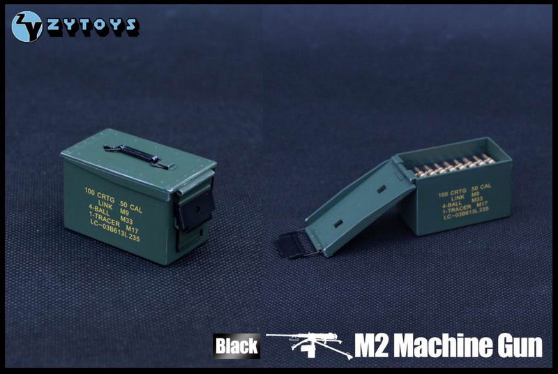 ZYTOYS－1/6模型 M2勃朗宁重机枪 黑色 ZY8031A(图7)
