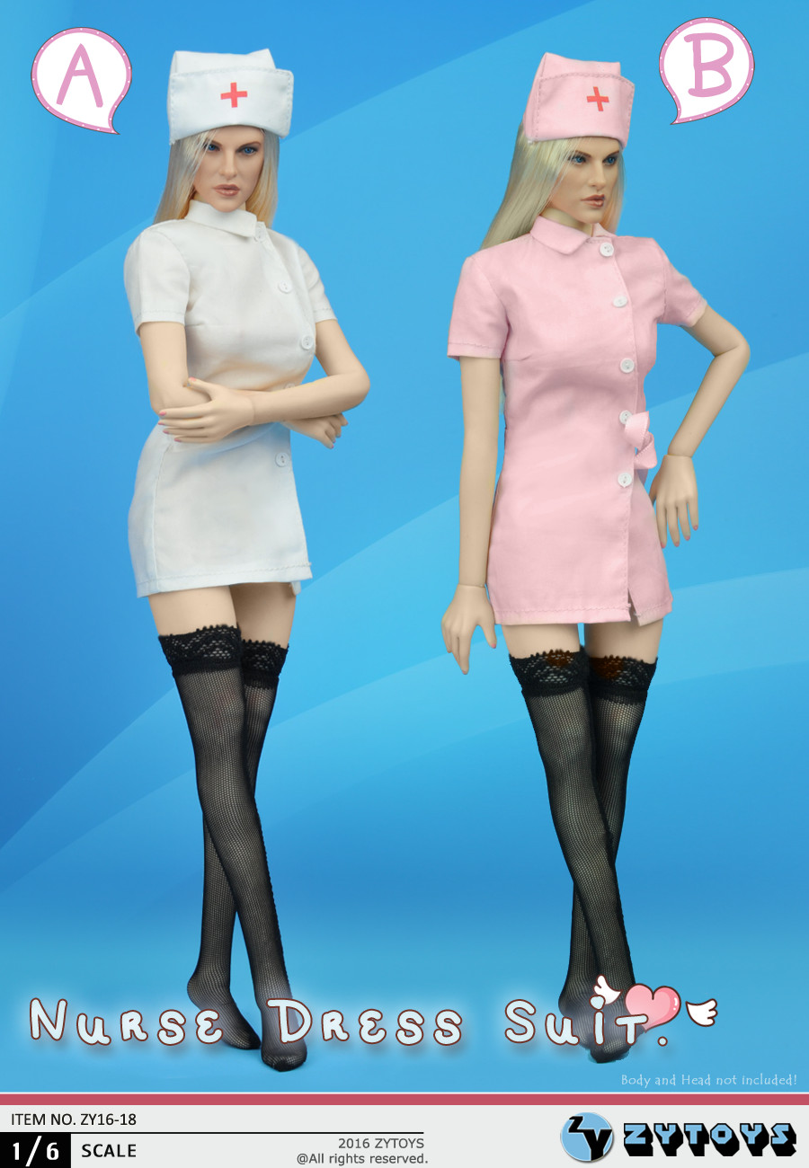 ZYTOYS - 1/6女护士装 套装/Nurse Dress Suit 2色 ZY16-18(图1)