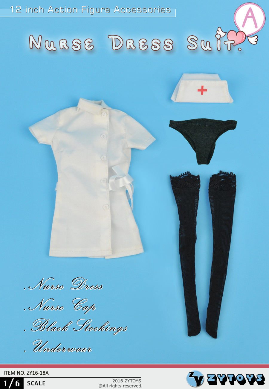 ZYTOYS - 1/6女护士装 套装/Nurse Dress Suit 2色 ZY16-18(图5)