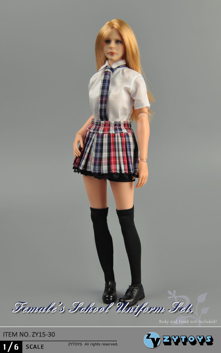 ZYTOYS - 1/6 女学生服套装 黑色西装款 ZY15-30(图5)